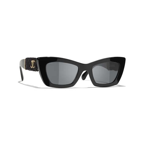 new chanel cat eye sunglasses|Chanel sunglasses with clear sides.